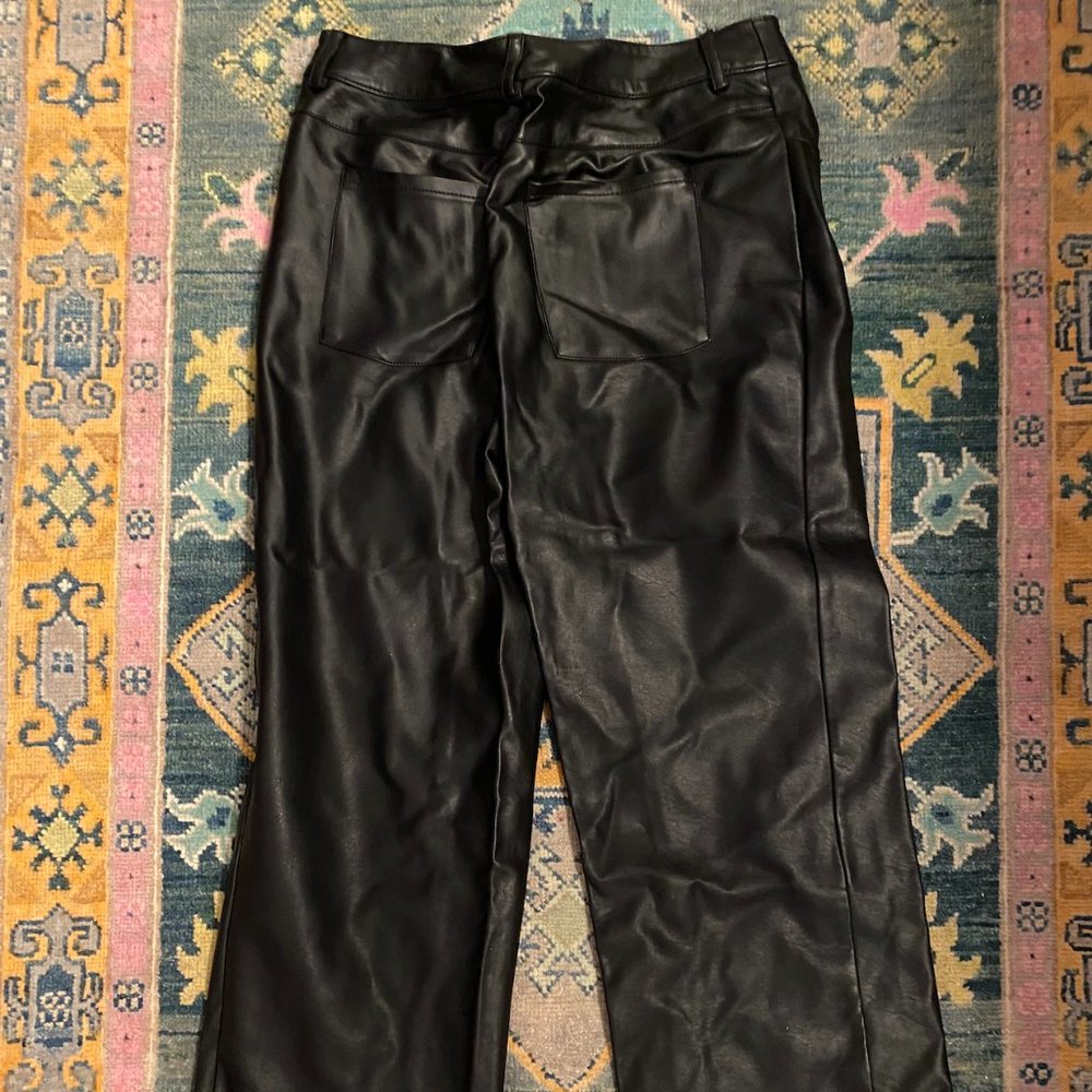 The Fifth Label Leather Straight Leg High Rise Pants
